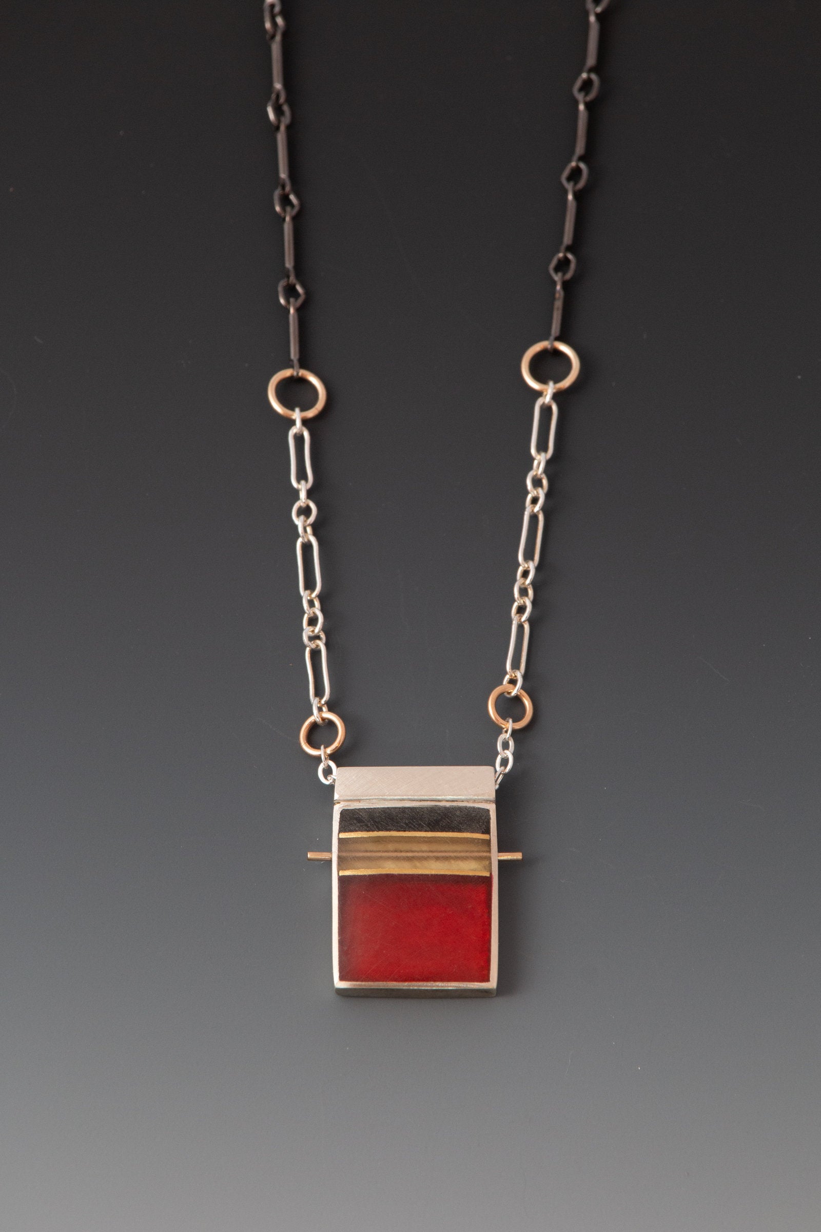Rec Necklace Rust
