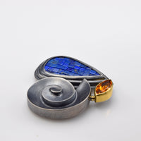 Sunlit Indigo Brooch
