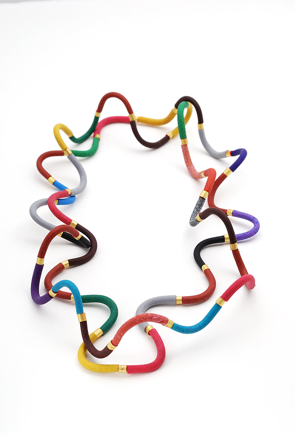 Multi-Colored Squiggle Necklace
