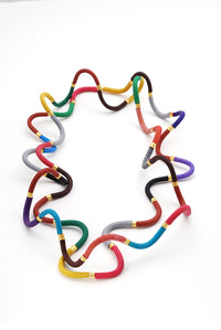 Multi-Colored Squiggle Necklace