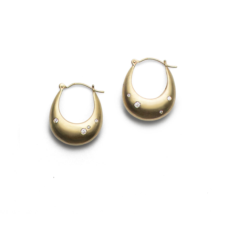 Liquid Gold Melee Curve Earrings
