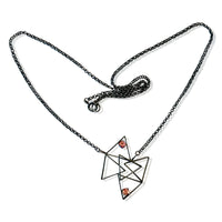 Oxidized Geo Solo Necklace