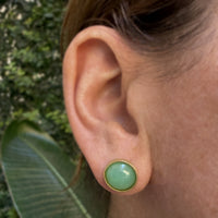 Chrysoprase Stud Earrings