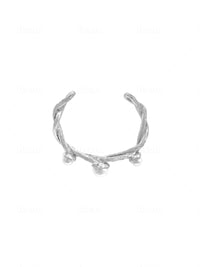 Pearls Silver Cuff