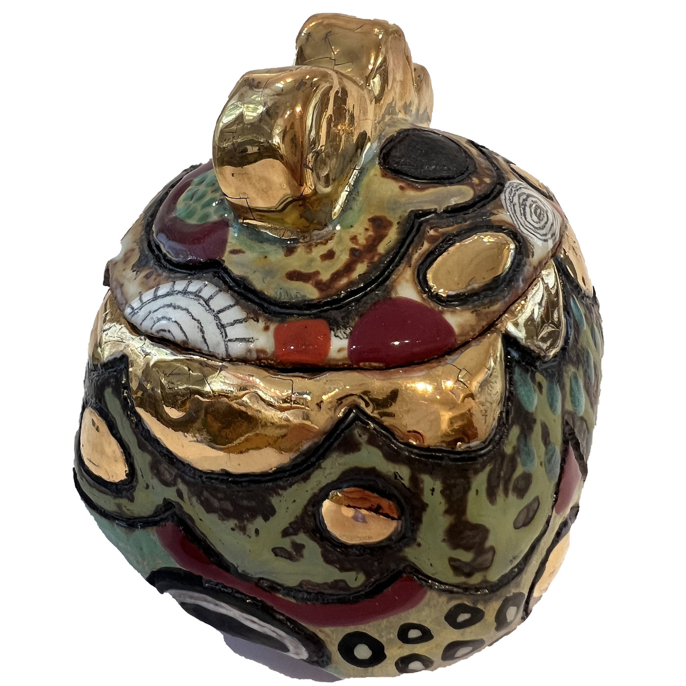 Rustic Gold Swirl Ceramic Box