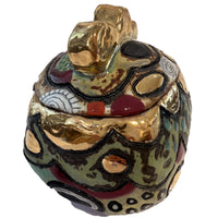 Rustic Gold Swirl Ceramic Box