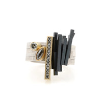 Salt & Pepper Diamond Stacking Ring Set