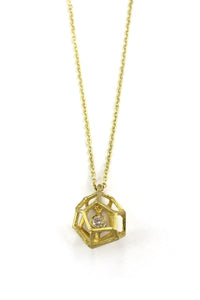 Wire Structure Rock Pendant