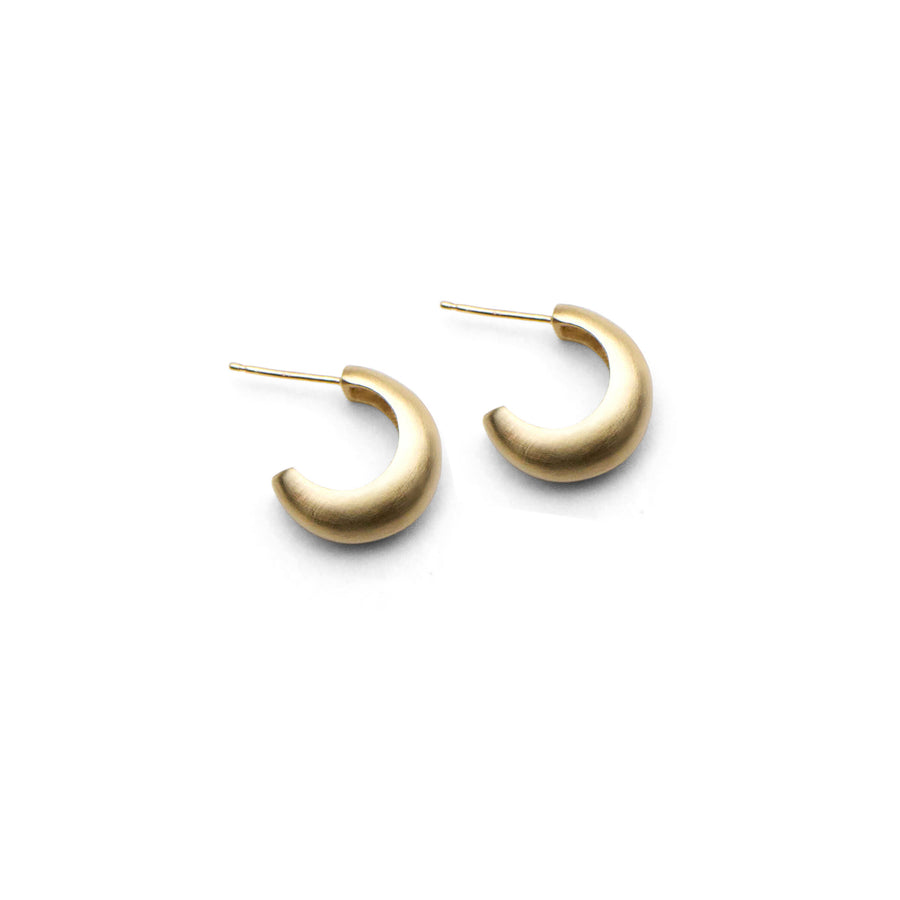 Liquid Gold Hoop Stud Earrings