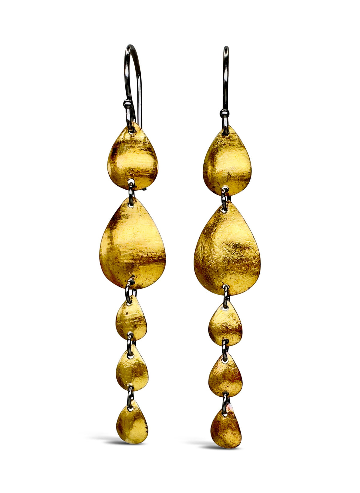 Cascading Teardrop Dangle Earrings