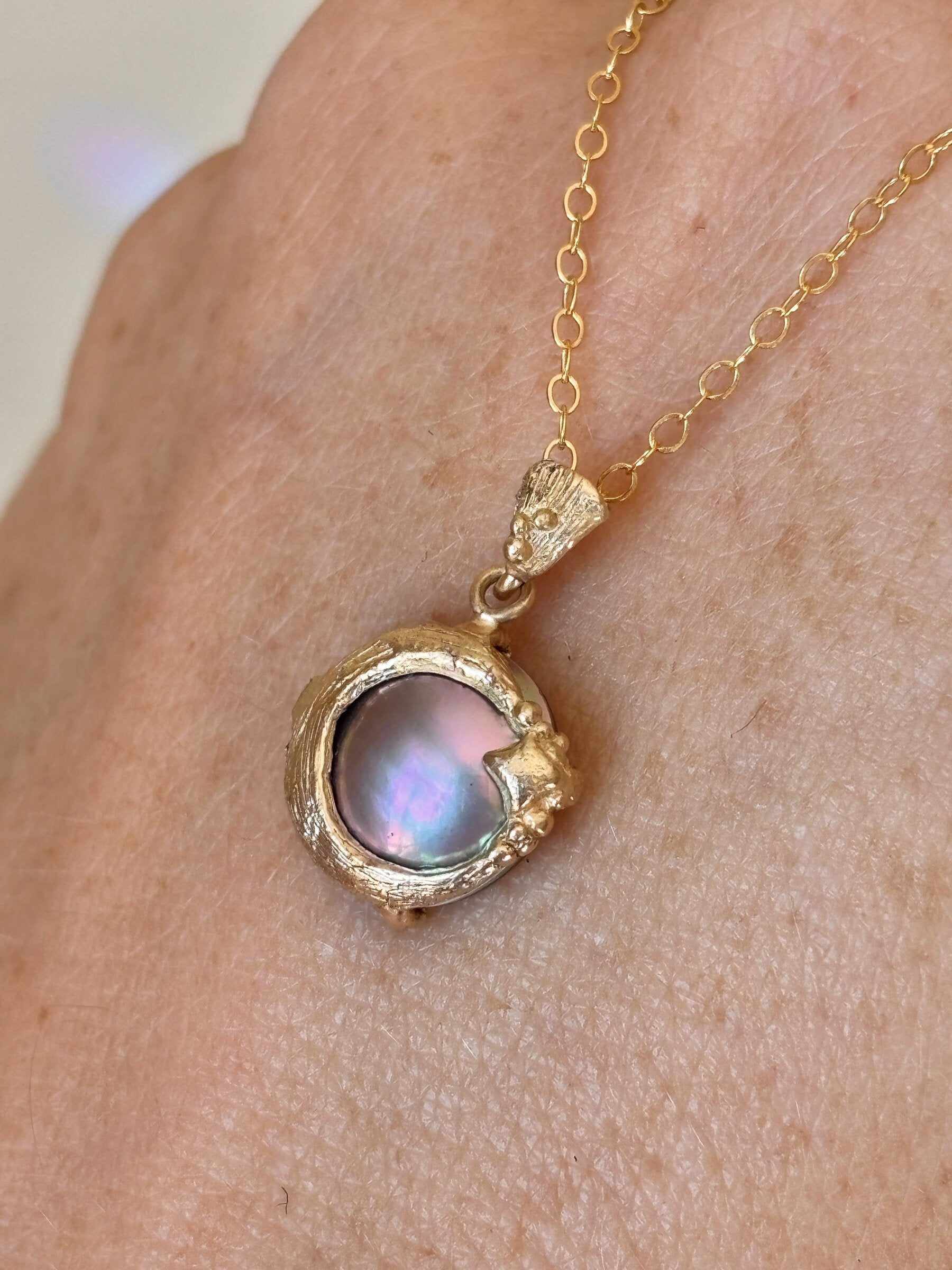 Moon's Daughter Pearl Pendant