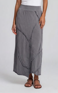 Raw Hem Maxi Skirt
