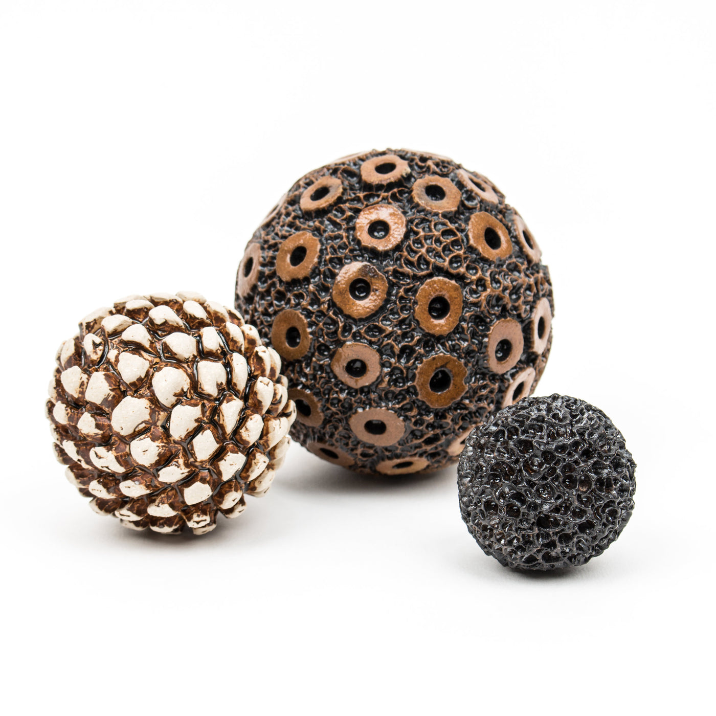 Textural Rattle Sculpture Trio
