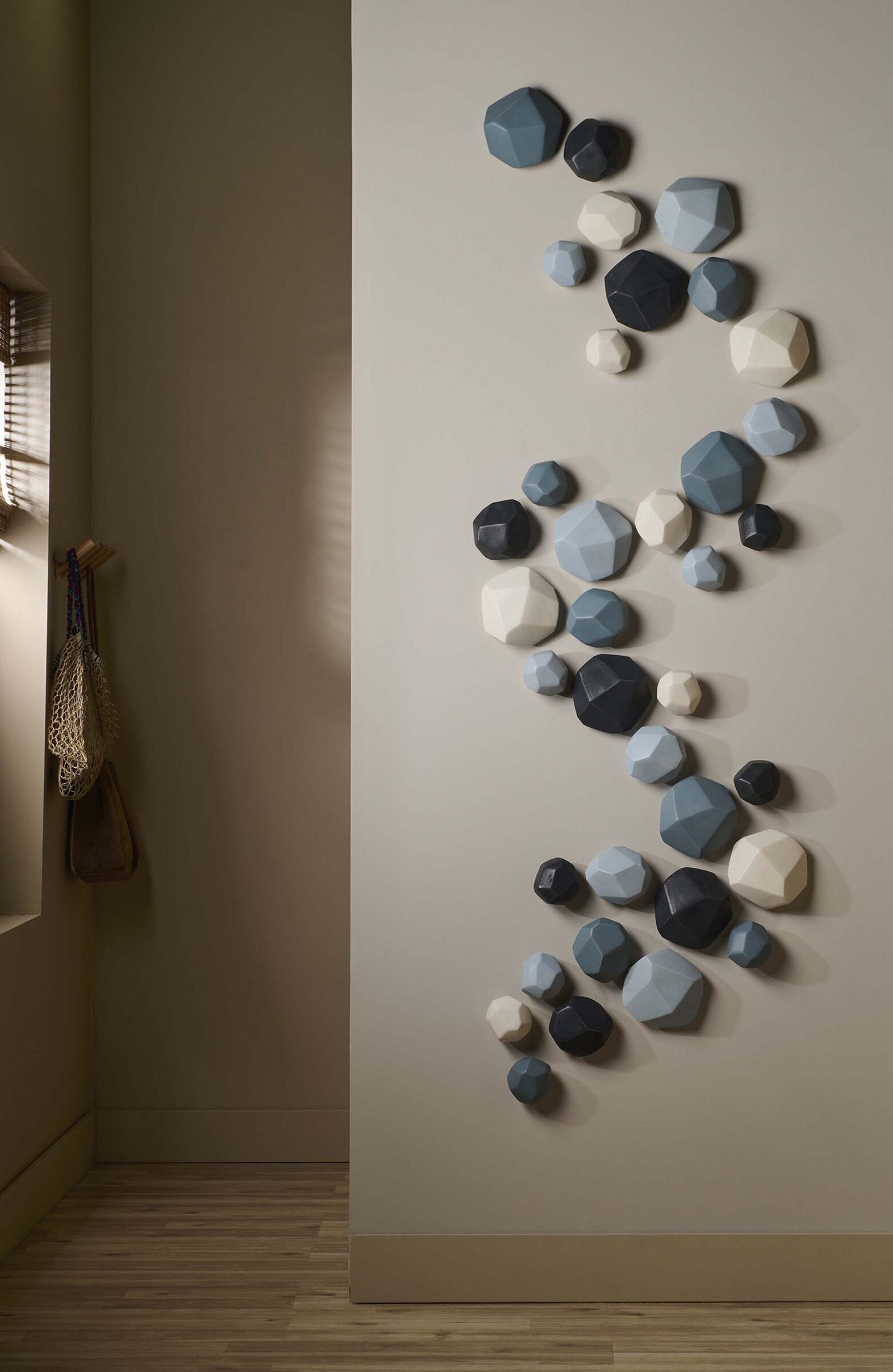 Geometric Wall Stones, Set of 36