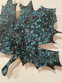 Deepened Bronze  with blue patina - 10" detail