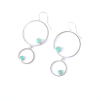 Double Circle Bubble Chrysoprase Earrings