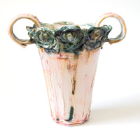 Green and Pink Romantic Vase