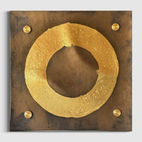 Circle Line Square Bronze and Gold Wall Squares