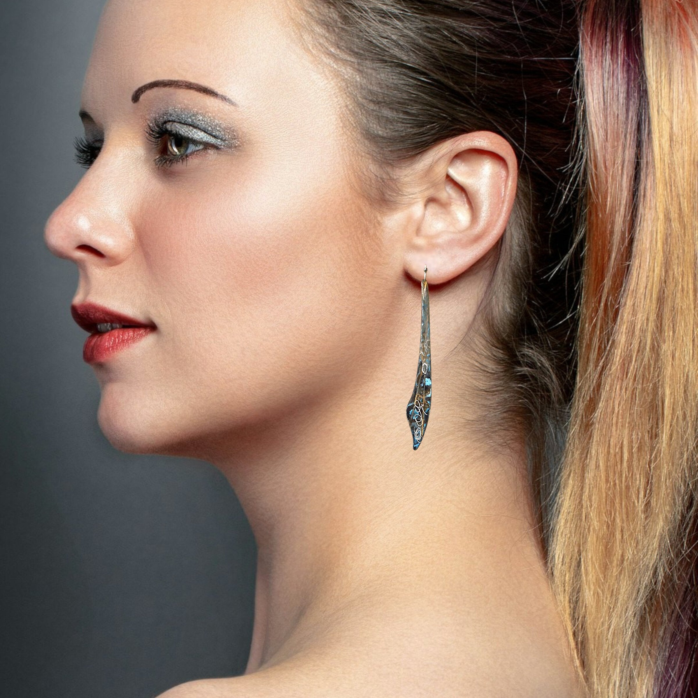 Long Relic Dangle Earrings