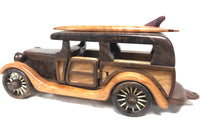 Woody Car with Surfboard