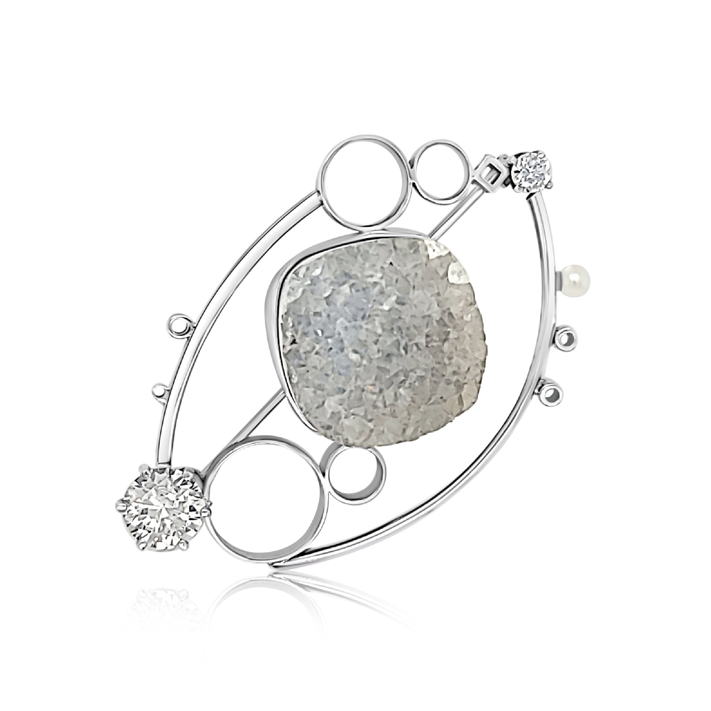 Quartz Crystal Constellation Pin