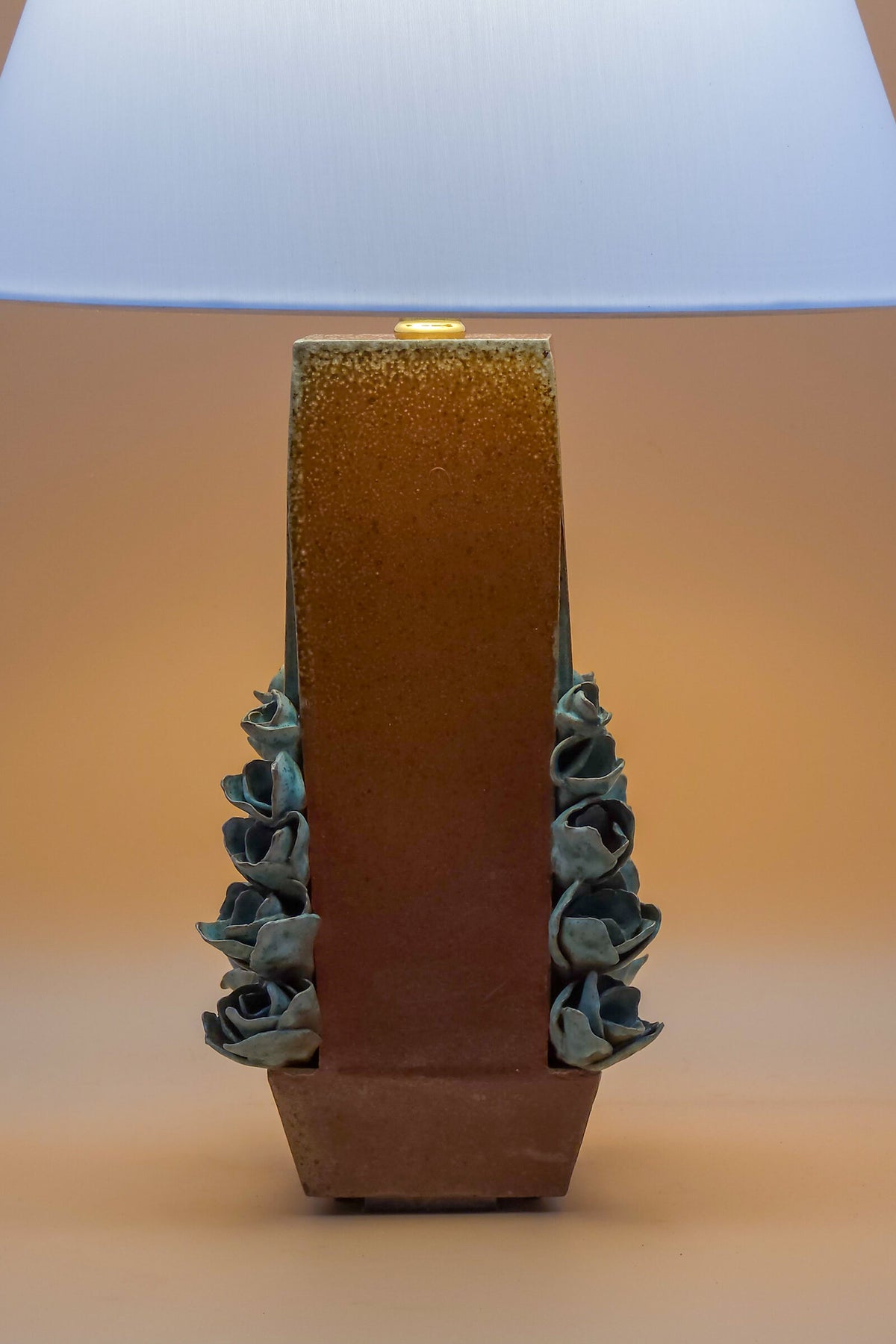 Turquoise Florals Table Lamp