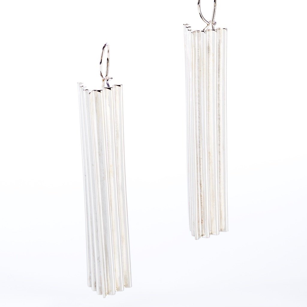 Rippled Triangle Earrings