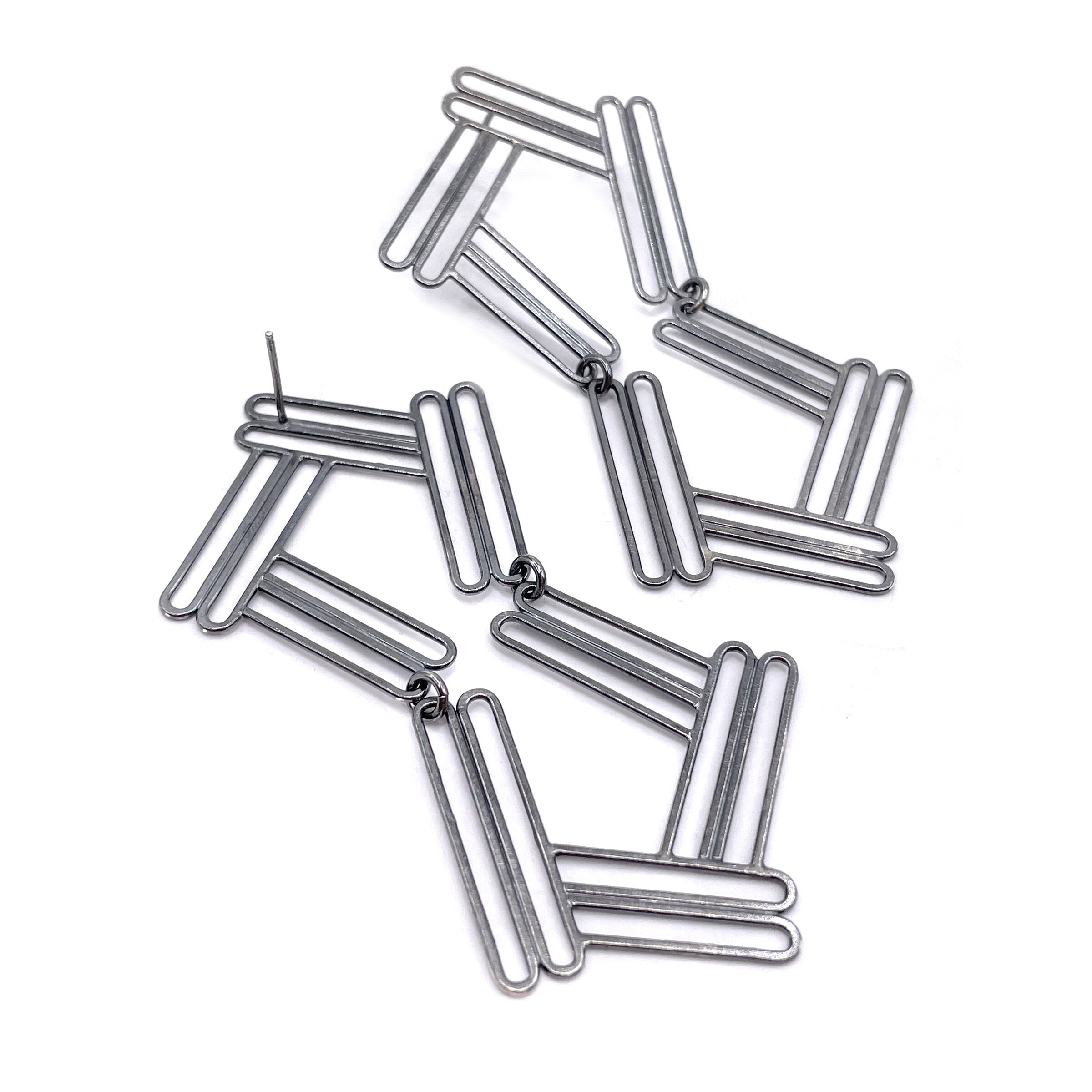 Angled Column Earrings