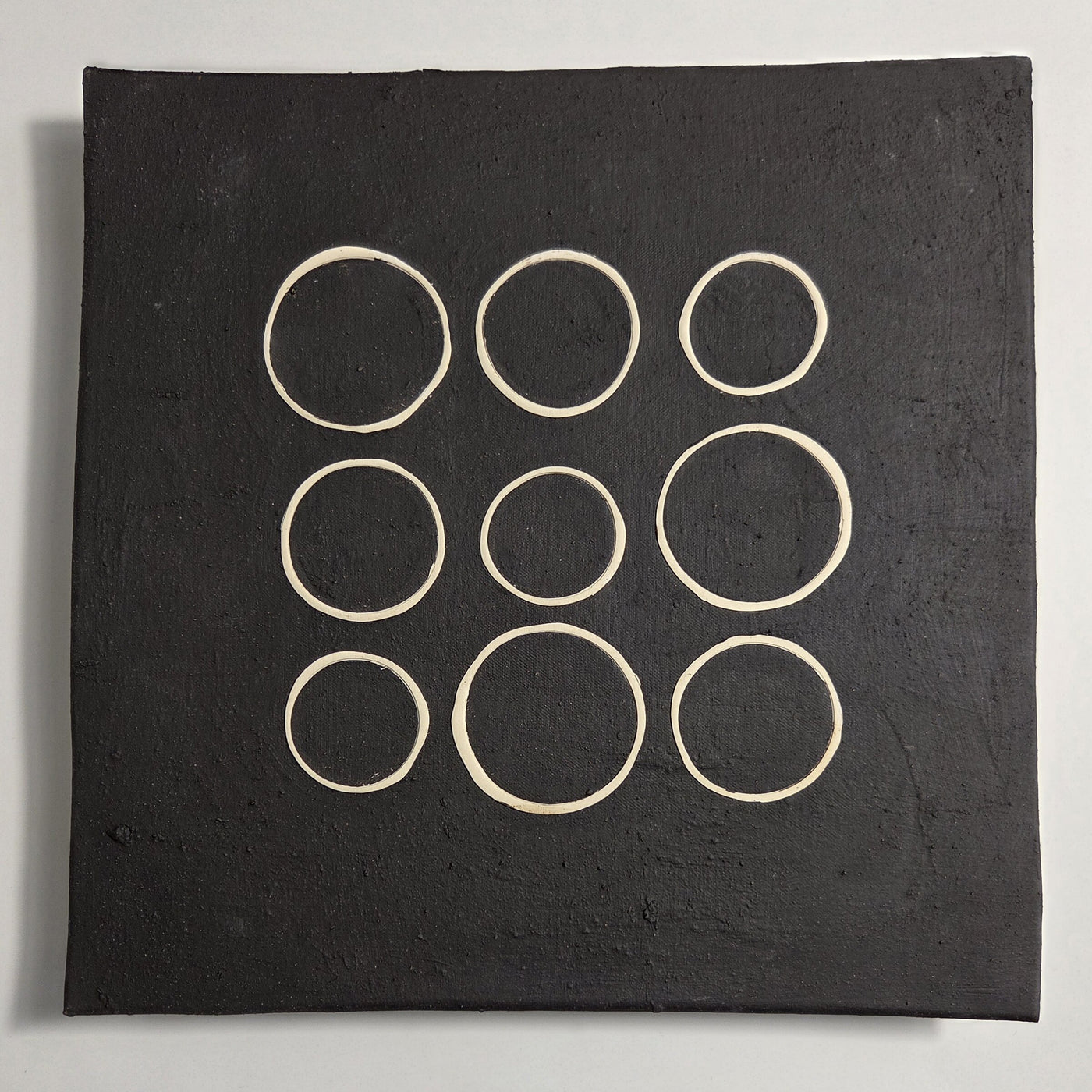 nine white rings