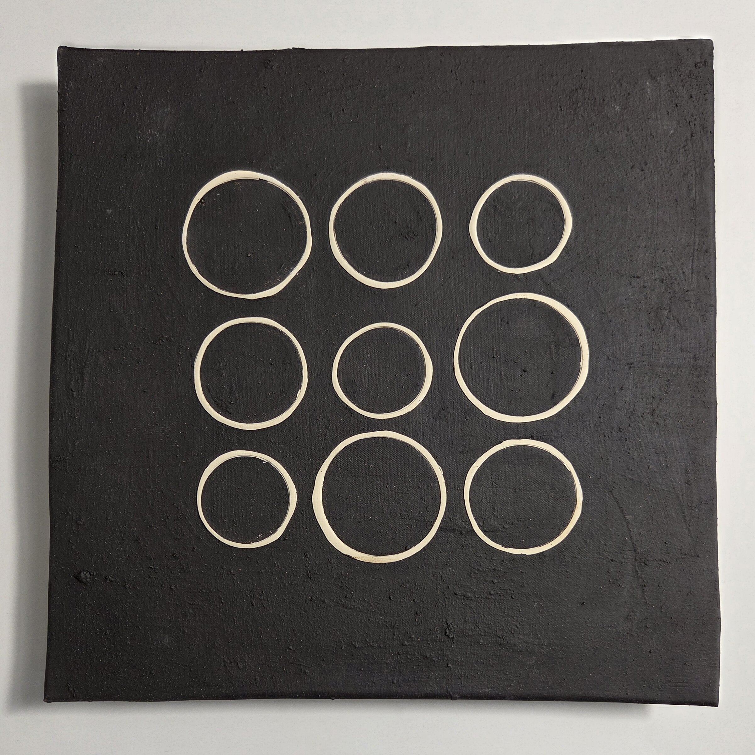nine white rings