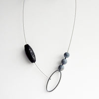 Blackstone & Sponge Coral Necklace