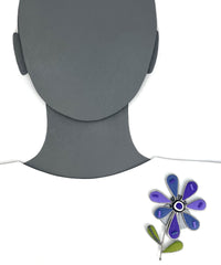 Purple Summer Blossom Pin
