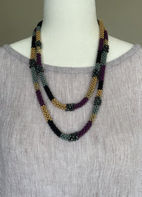 Twilight Plum Crochet Necklace