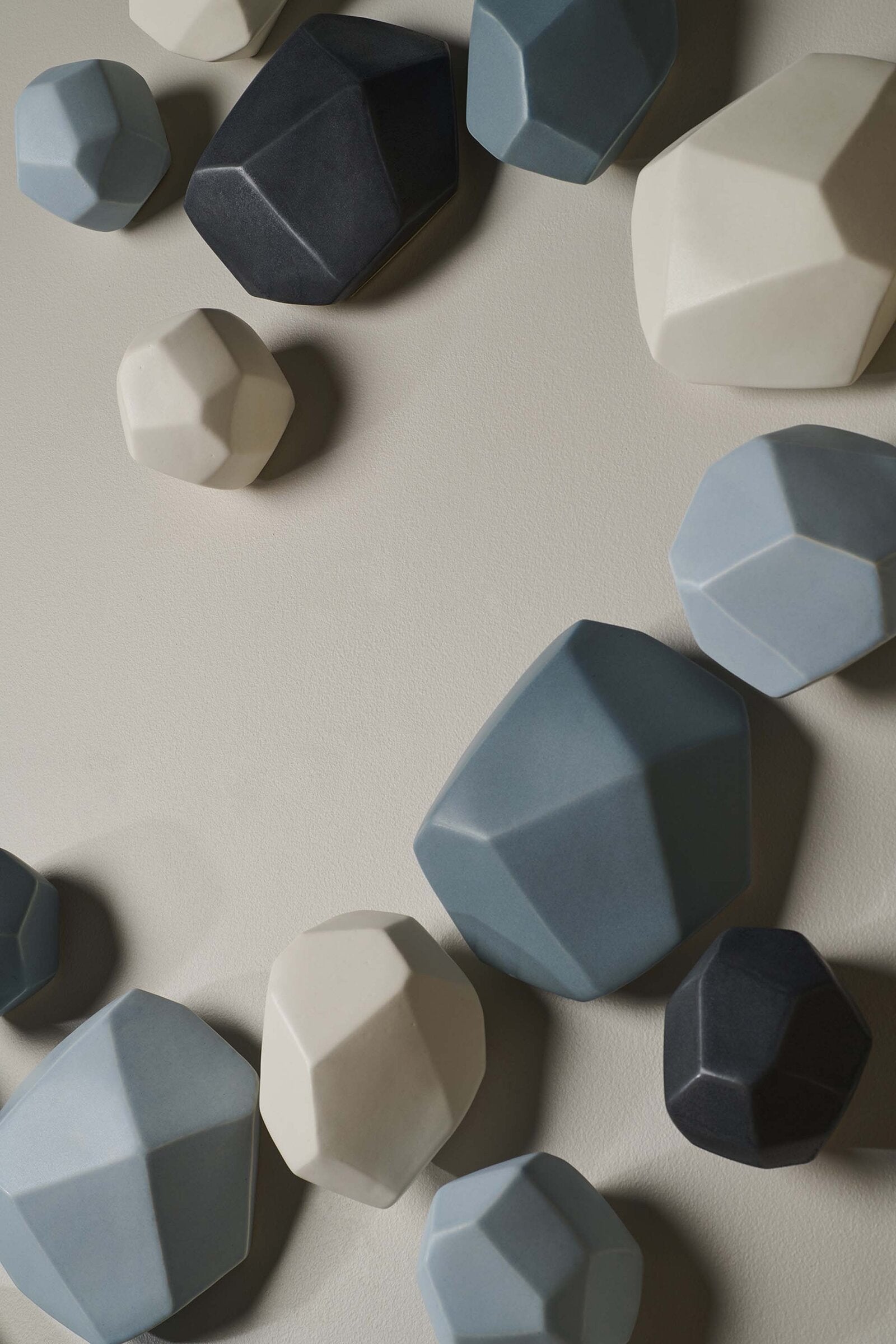 Geometric Wall Stones, Set of 36