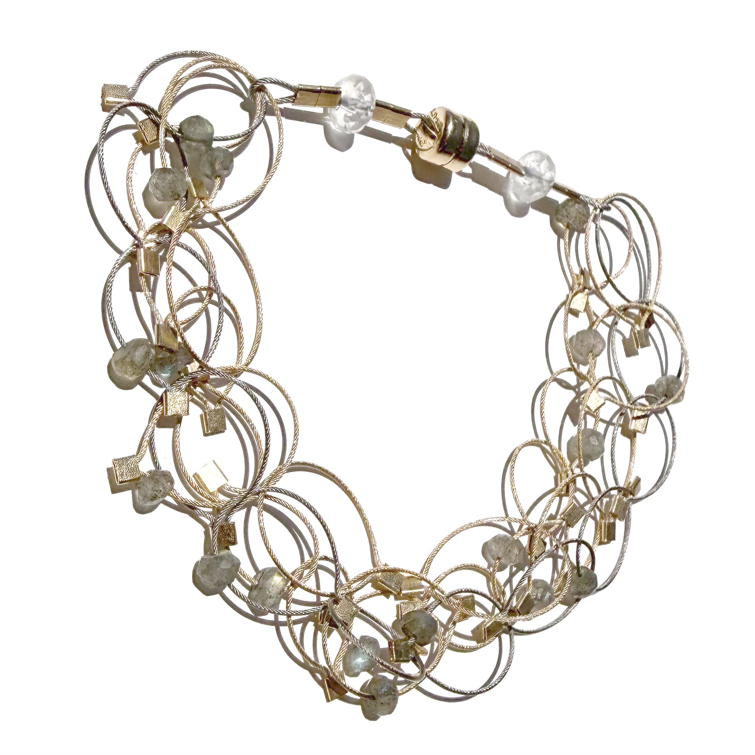 Labradorite & Steel/Gold