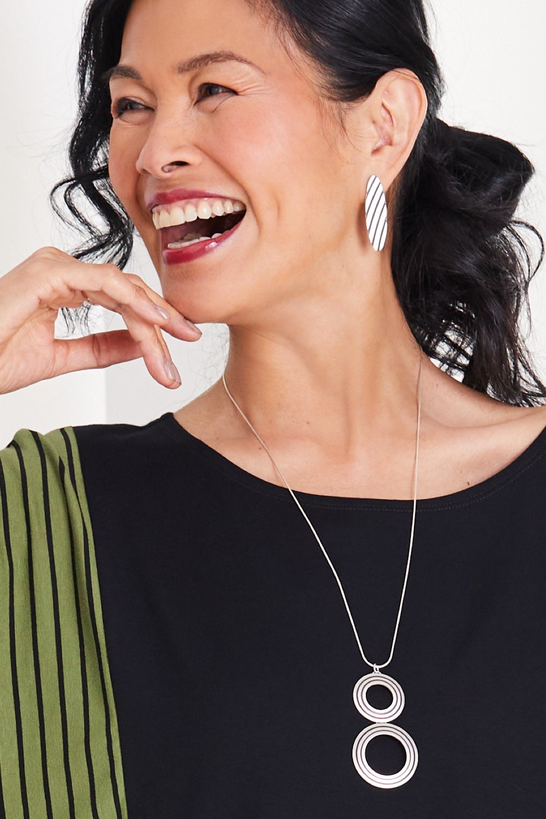 shown with Long Double Center Necklace