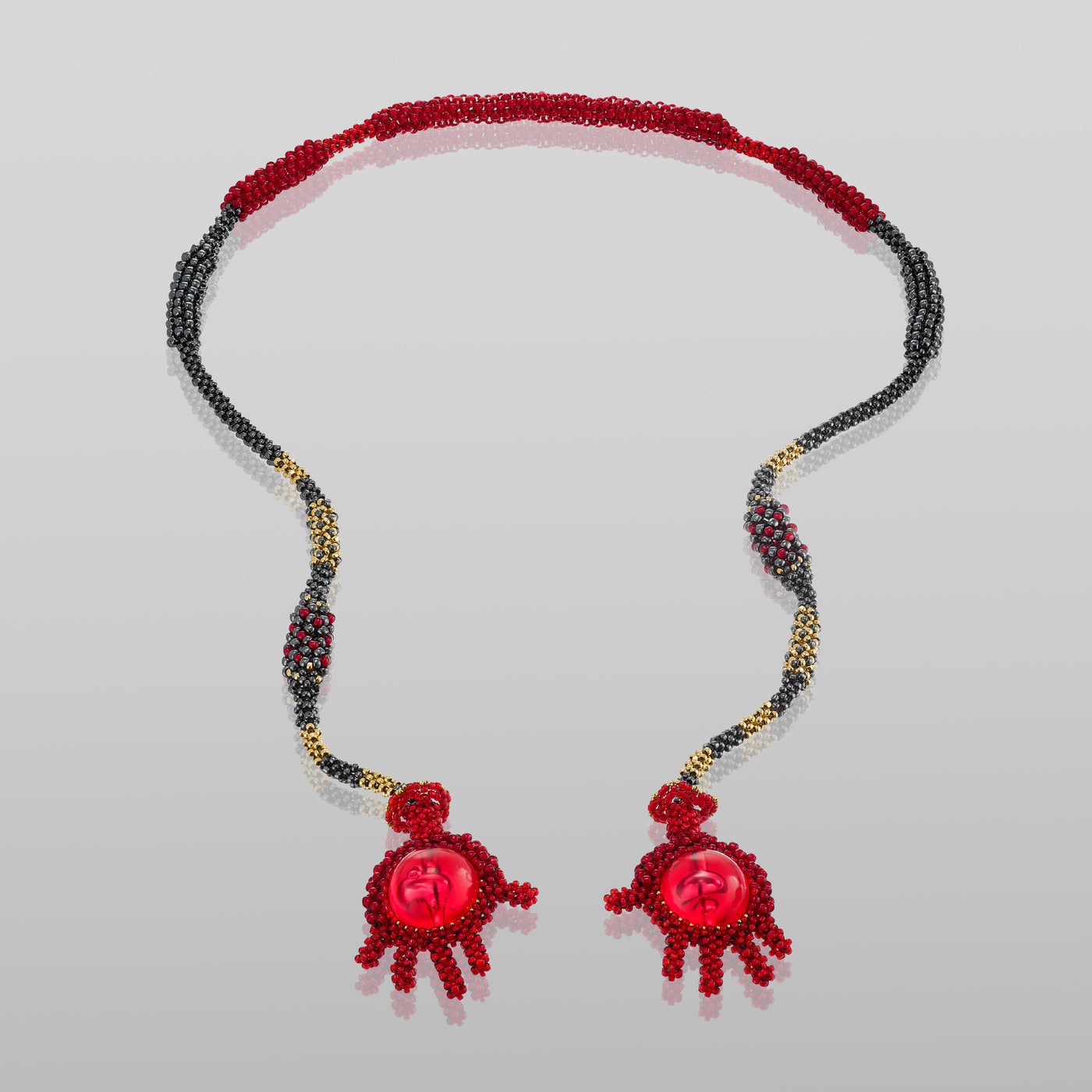 Neon Red Tiny Hands Lariat