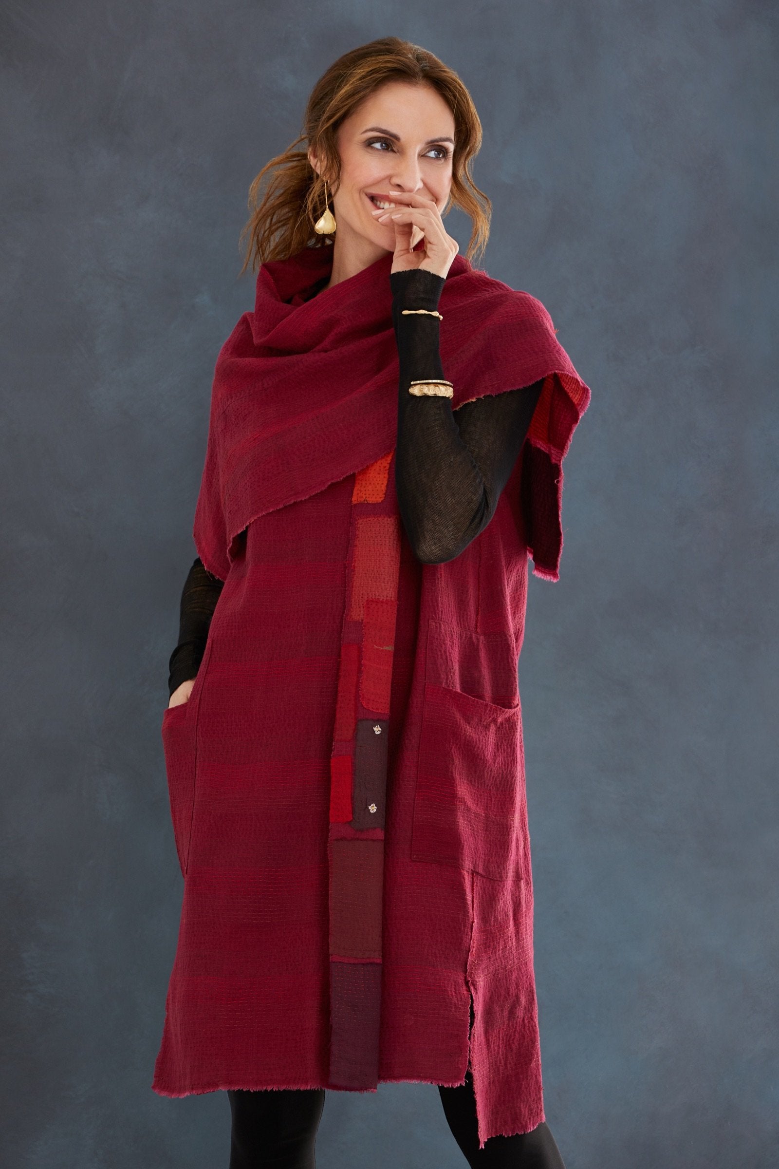 reds, front view, reversed