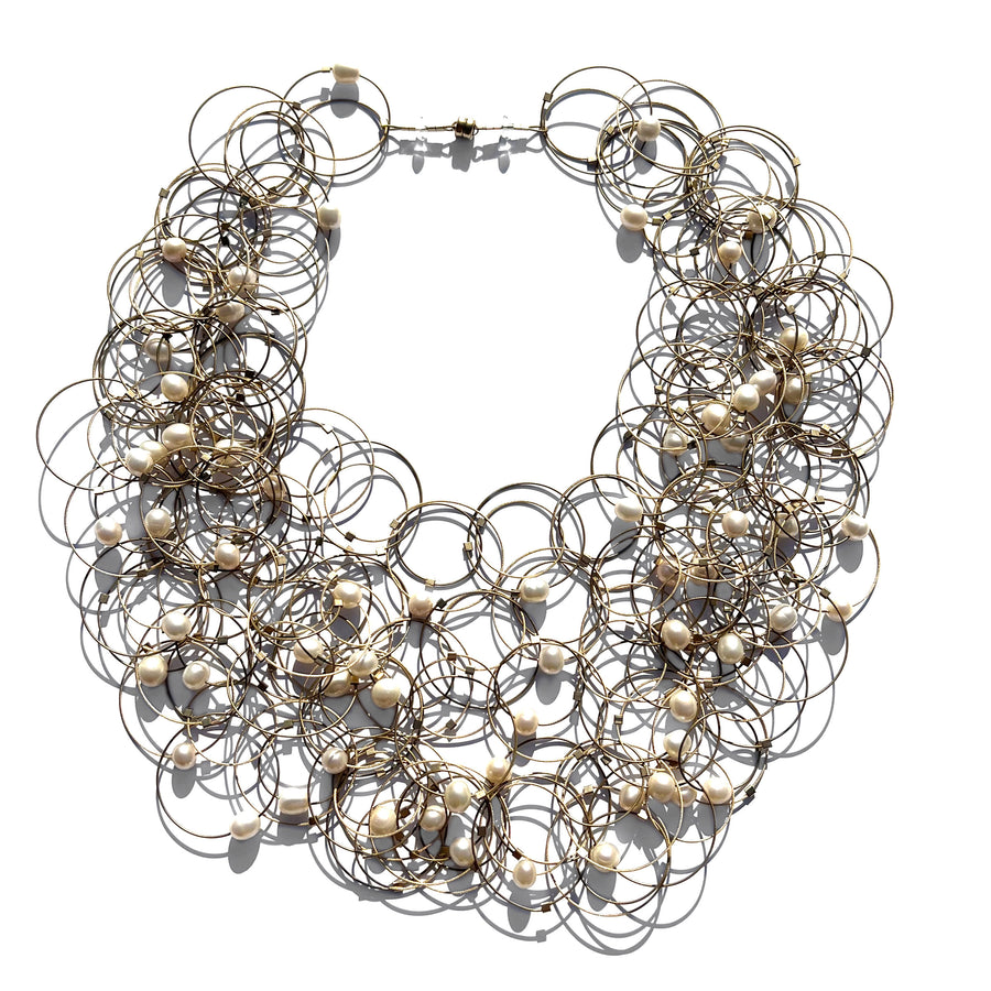 Helios Necklace with Pearls