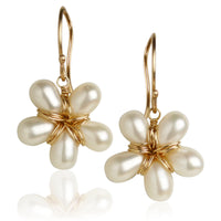 Freshwater Pearl Flower Earrings