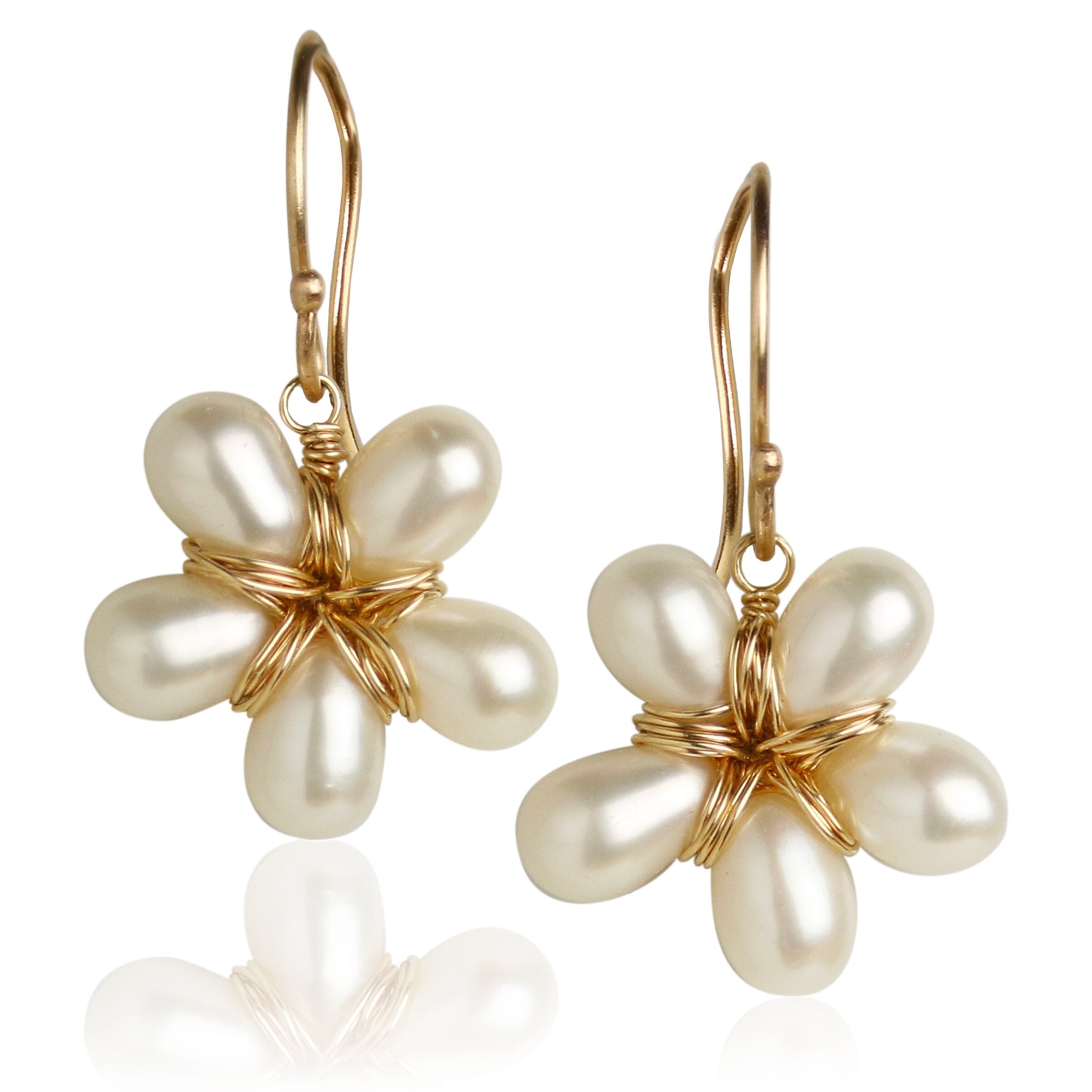 Freshwater Pearl Flower Earrings