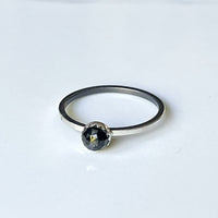 Rose-Cut Black Spinel Ring