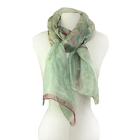 Sandy Sage - Silk hand painted scarf