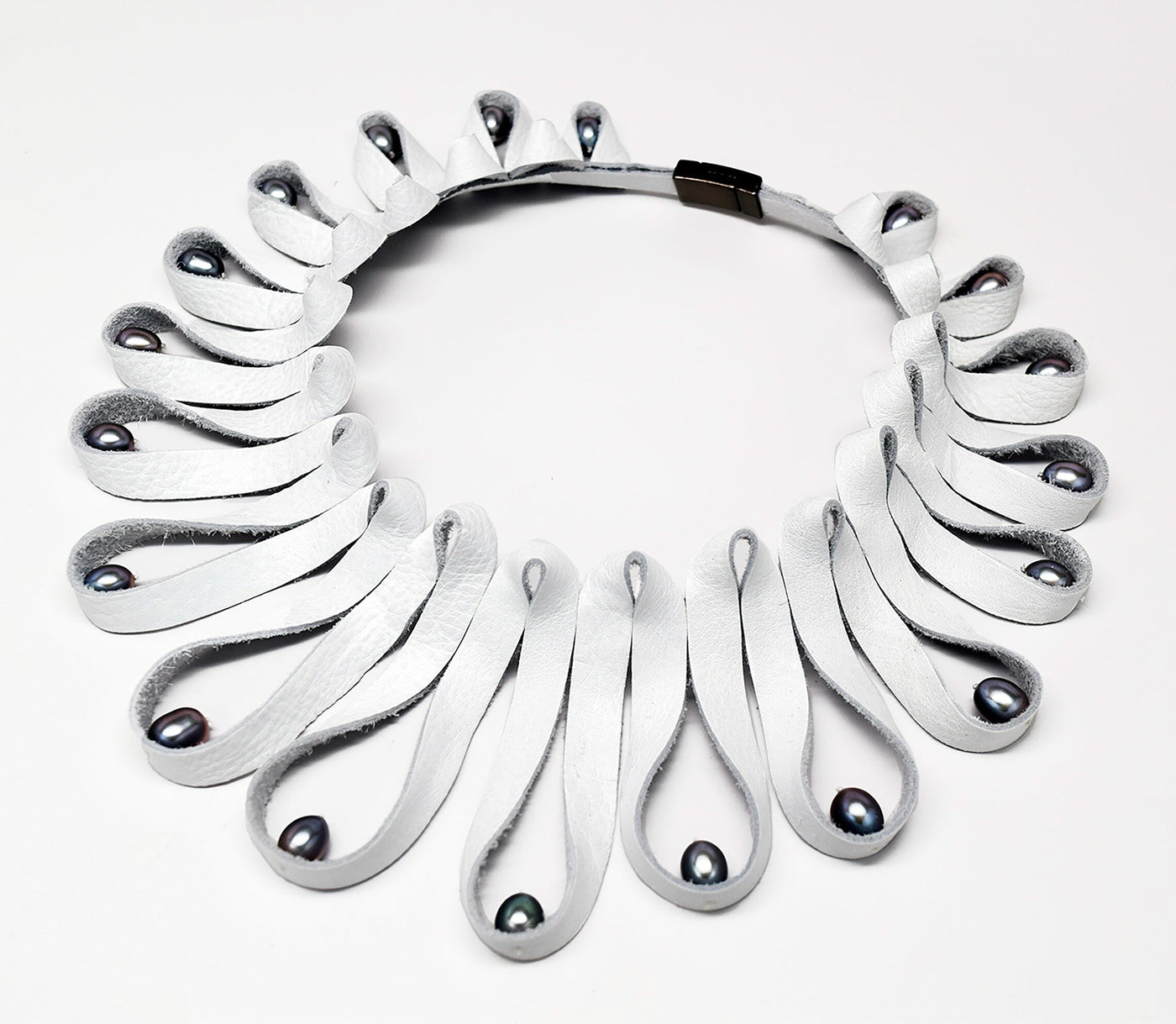 Ruffle Pearl Statement Necklace