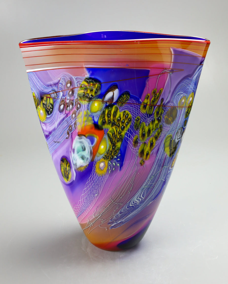 Large Color Field Vessel in Ruby Dream