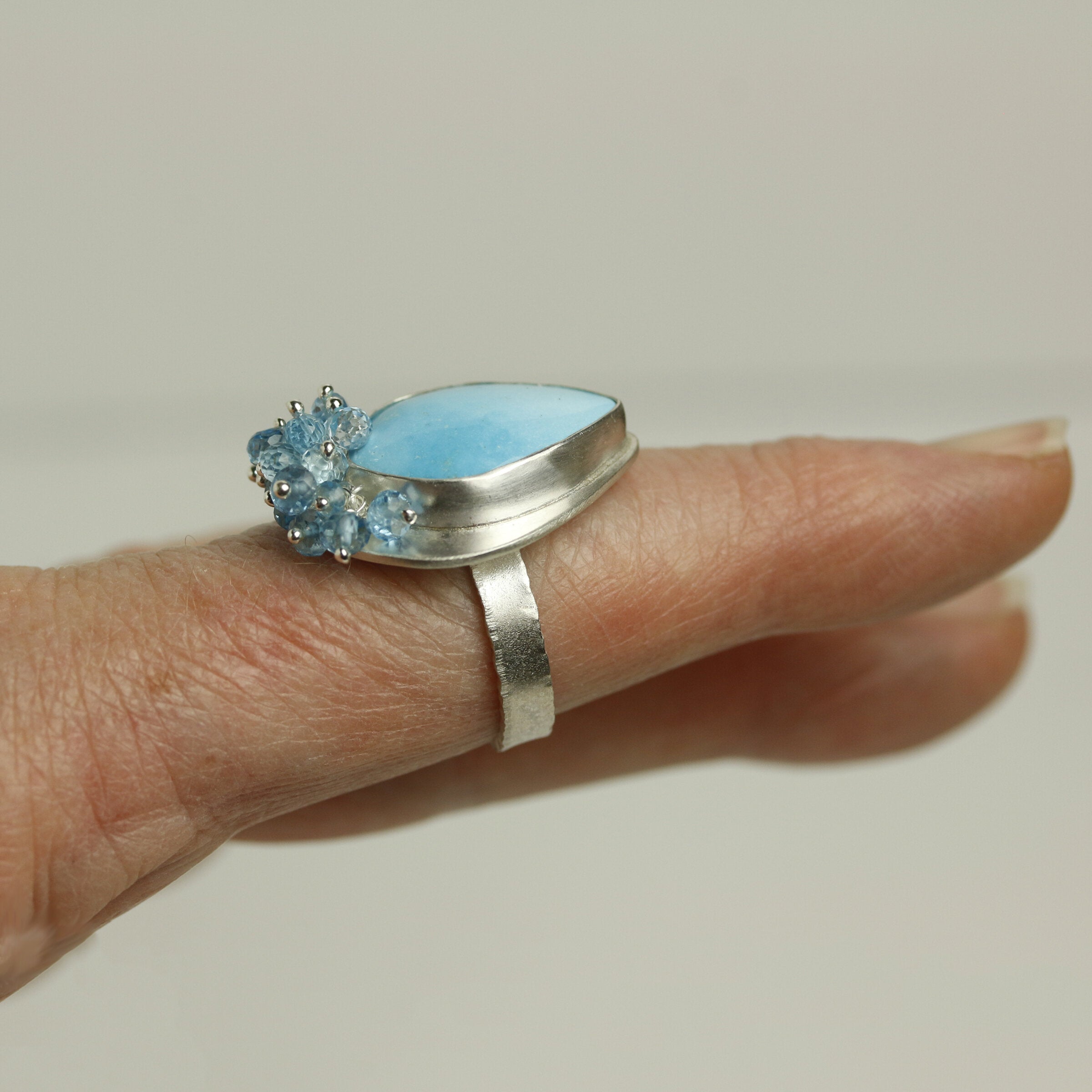 Sonoran Turquoise & Blue Fringe Ring