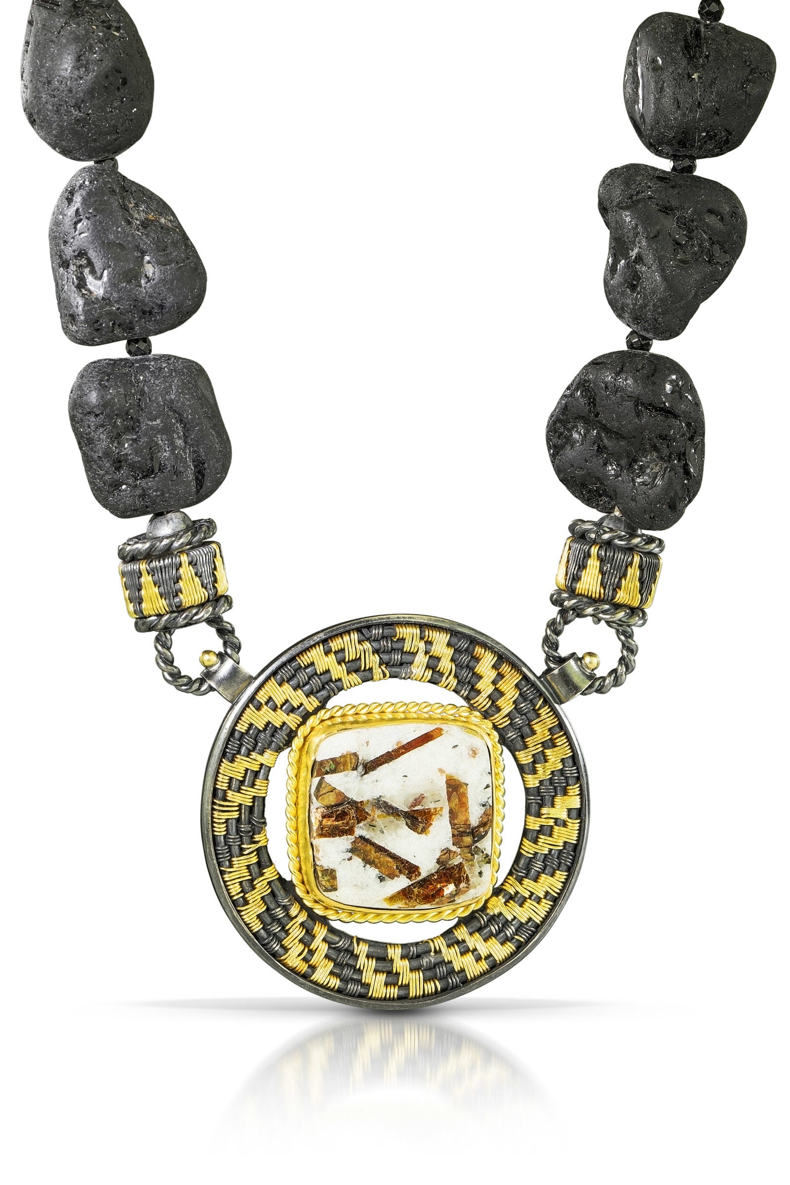 Astrophyllite and Black Tourmaline Necklace