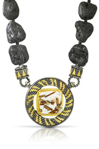 Astrophyllite and Black Tourmaline Necklace