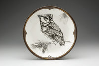 Small Round Platter: Screech Owl