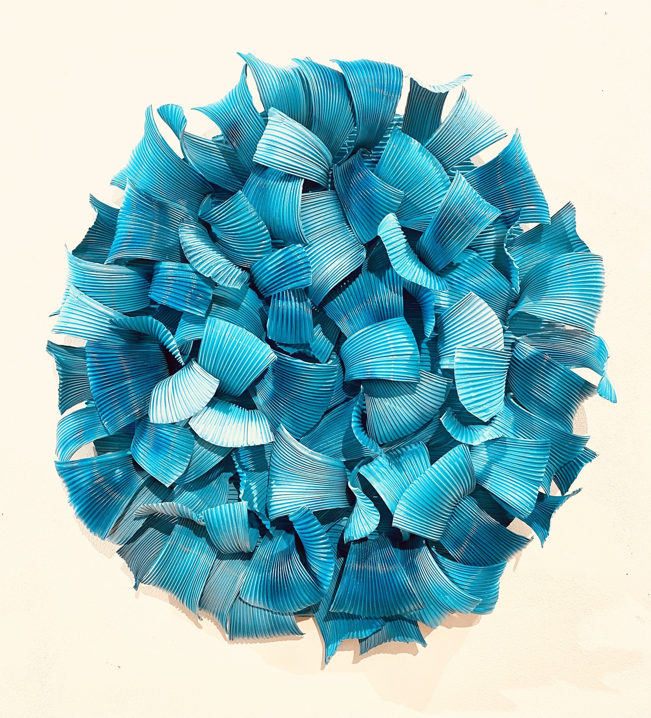 Sky Blue Metal Wall Sculpture